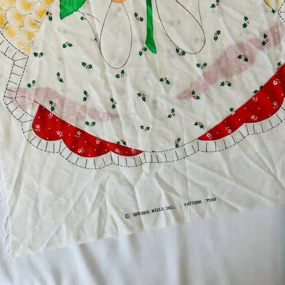 Vintage 70s Spring Mills Cut & Sew Christmas Holiday Angel Doll Fabric Pattern